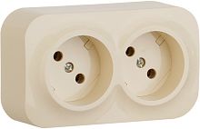 Розетка без заземления накладная Legrand Quteo 2-м. слоновая кость картинка